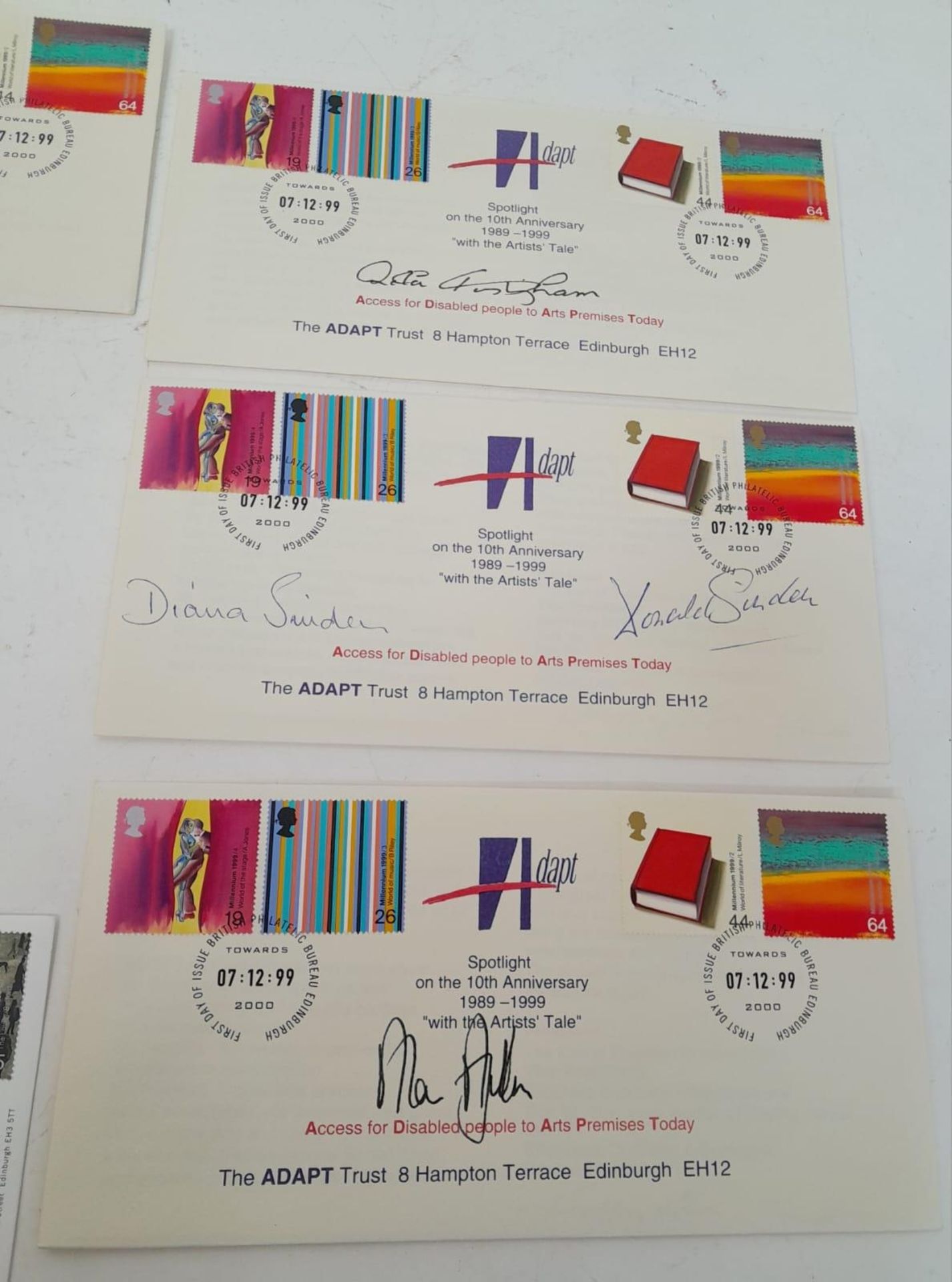 A Group of Eight Signed Commemorative Posted Covers for the Adapt Trust. Includes: Helen Mirren, - Image 4 of 10