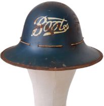 WW2 British Homefront. Boots The Chemist Zuckerman Helmet. Dated 1941.