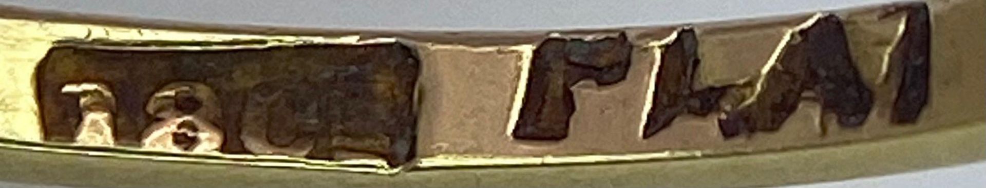 A Vintage 18K Yellow Gold and Platinum Diamond Solitaire Ring. 1ct brilliant round cut diamond. Size - Bild 6 aus 6