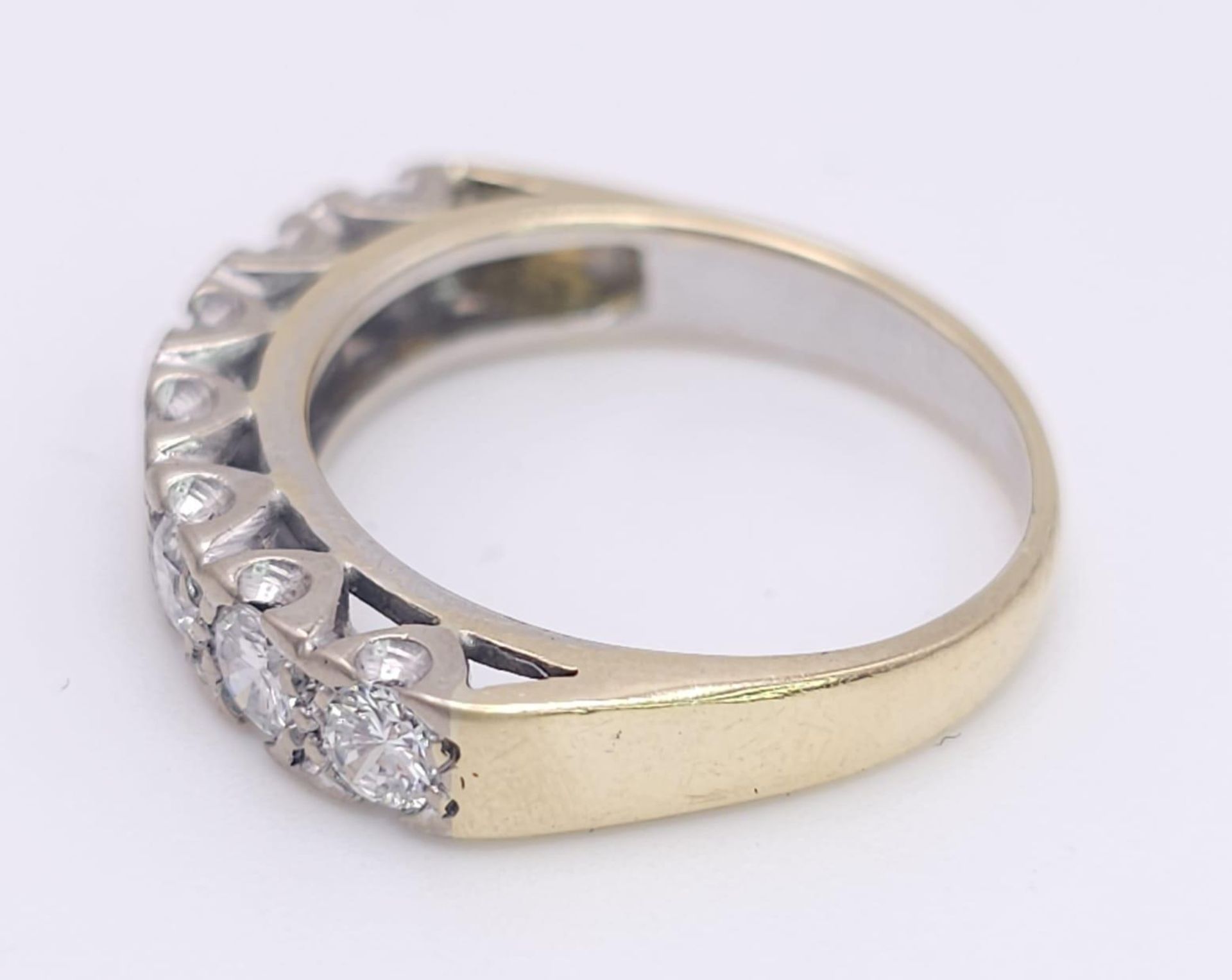 An 18K Yellow Gold Diamond Half Eternity Ring. 0.70ctw, Size J1/2, 3.6g total weight. Ref: 8451 - Image 4 of 7