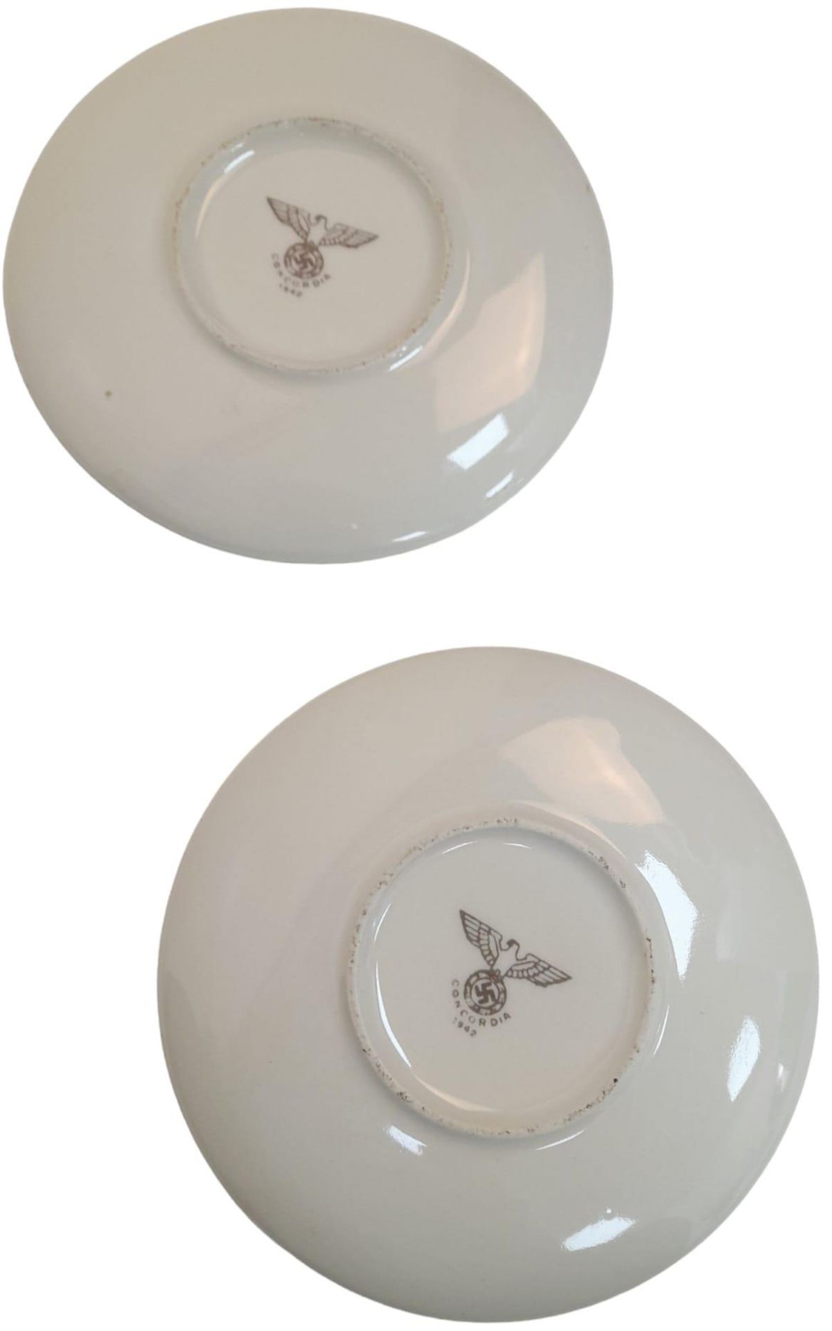 2 x 1942 Dated German Army Officers Mess Saucers. - Image 4 of 5