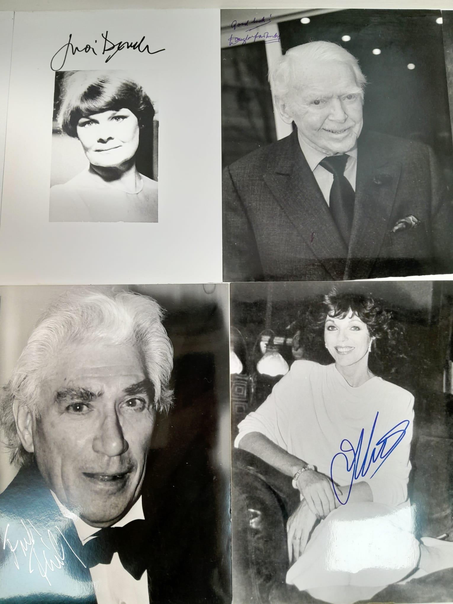 Eleven Autographs on Pictures From Film and TV Stars. Includes: Felicity Kendall, Judi Dench and - Image 3 of 5