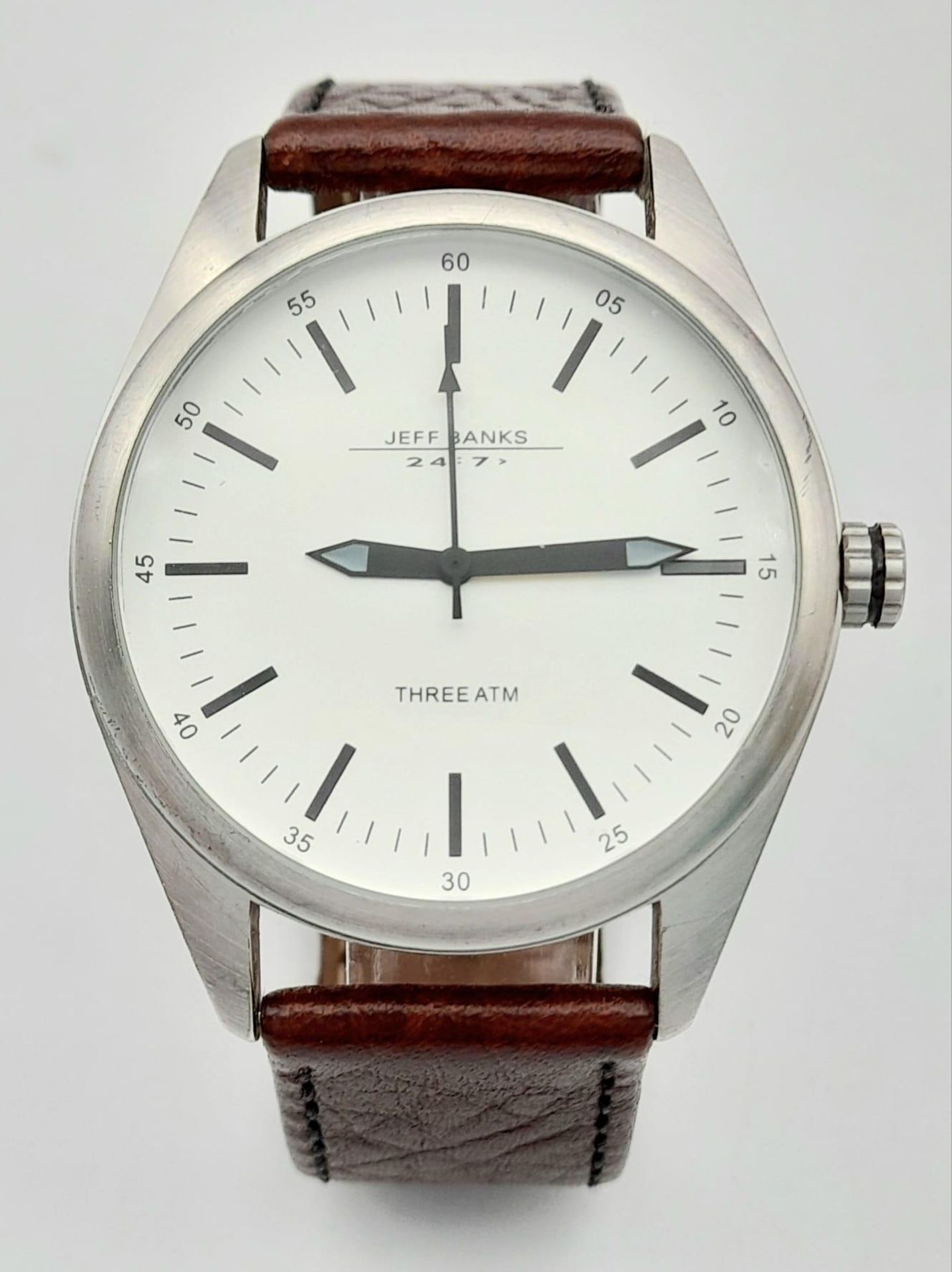 A Men’s Vintage Jeff Banks Quartz Watch. 46mm Including Crown. Full Working Order.