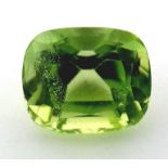 A 1.96ct Pakistan Natural Peridot, in the Cushion shape cut. Comes with the GFCO Swiss