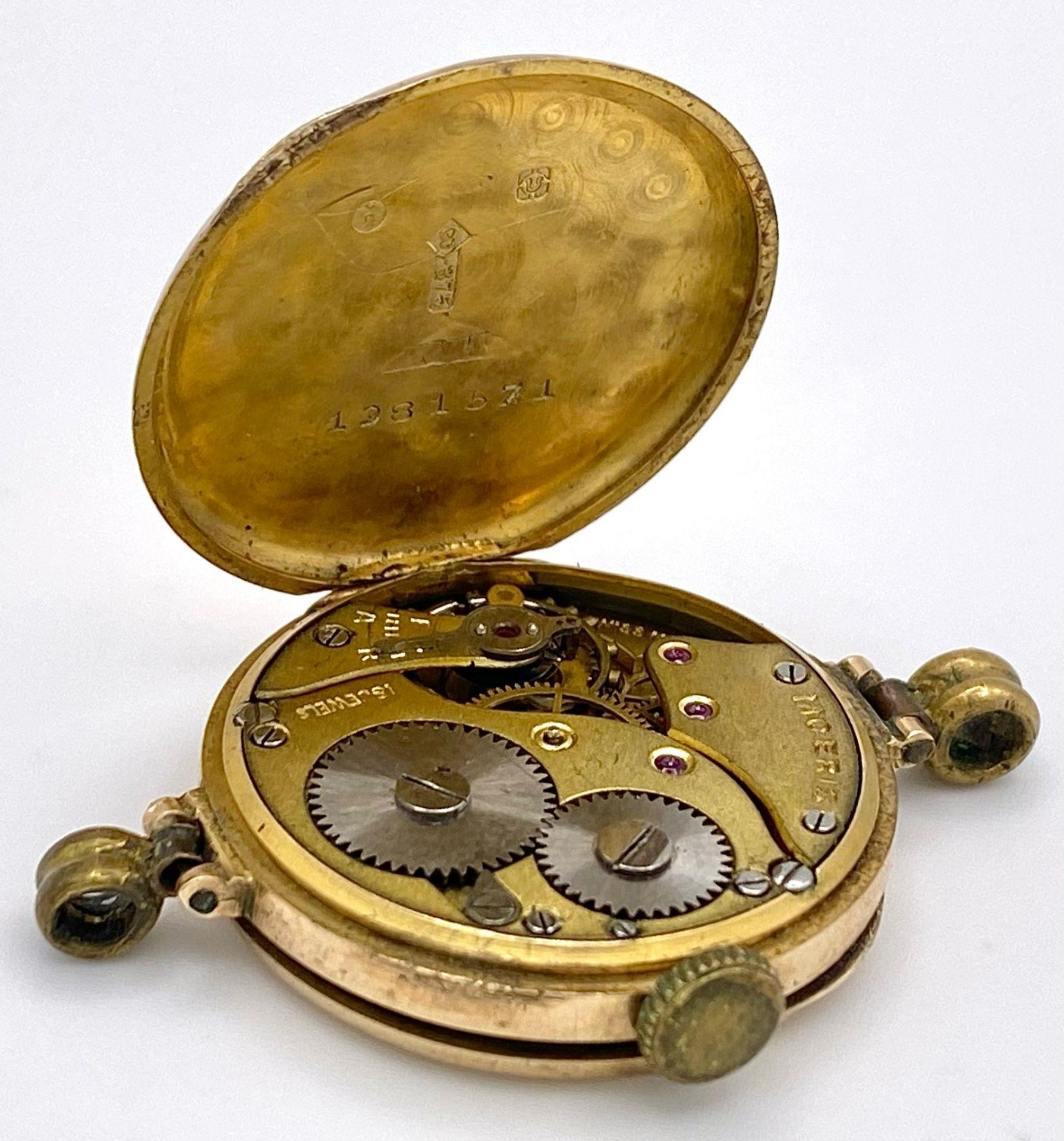 A 9K Gold Watch Case. 11.30g total weight. As found. - Bild 2 aus 5