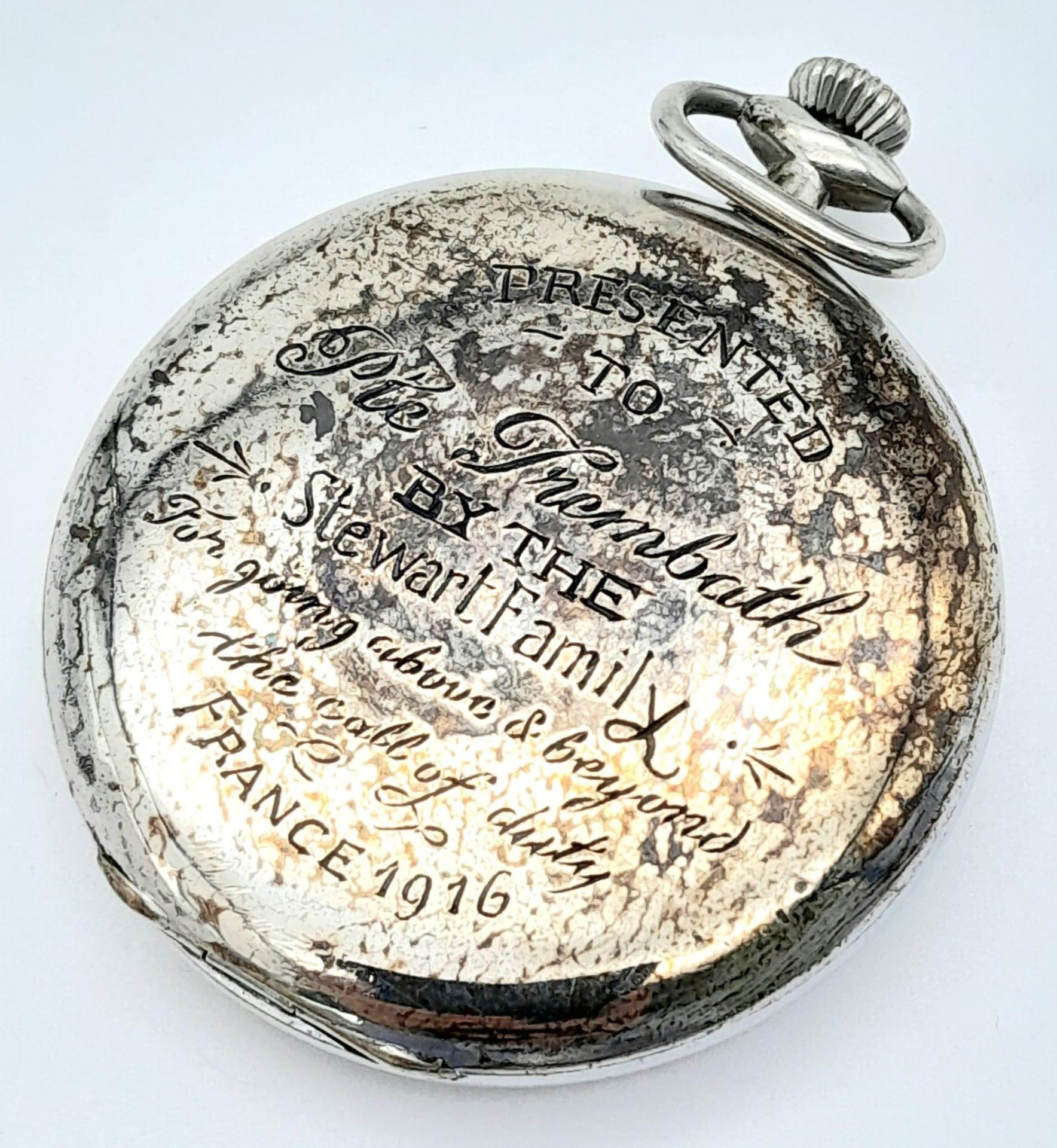 WW1 British Military Medal & Pocket Watch. Awarded to: 49953 Pte Trembath No 9 Field Ambulance Royal - Image 4 of 9