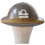 WW2 British Royal Navy Mk II Helmet with Lieutenant’s Rank Insignia.