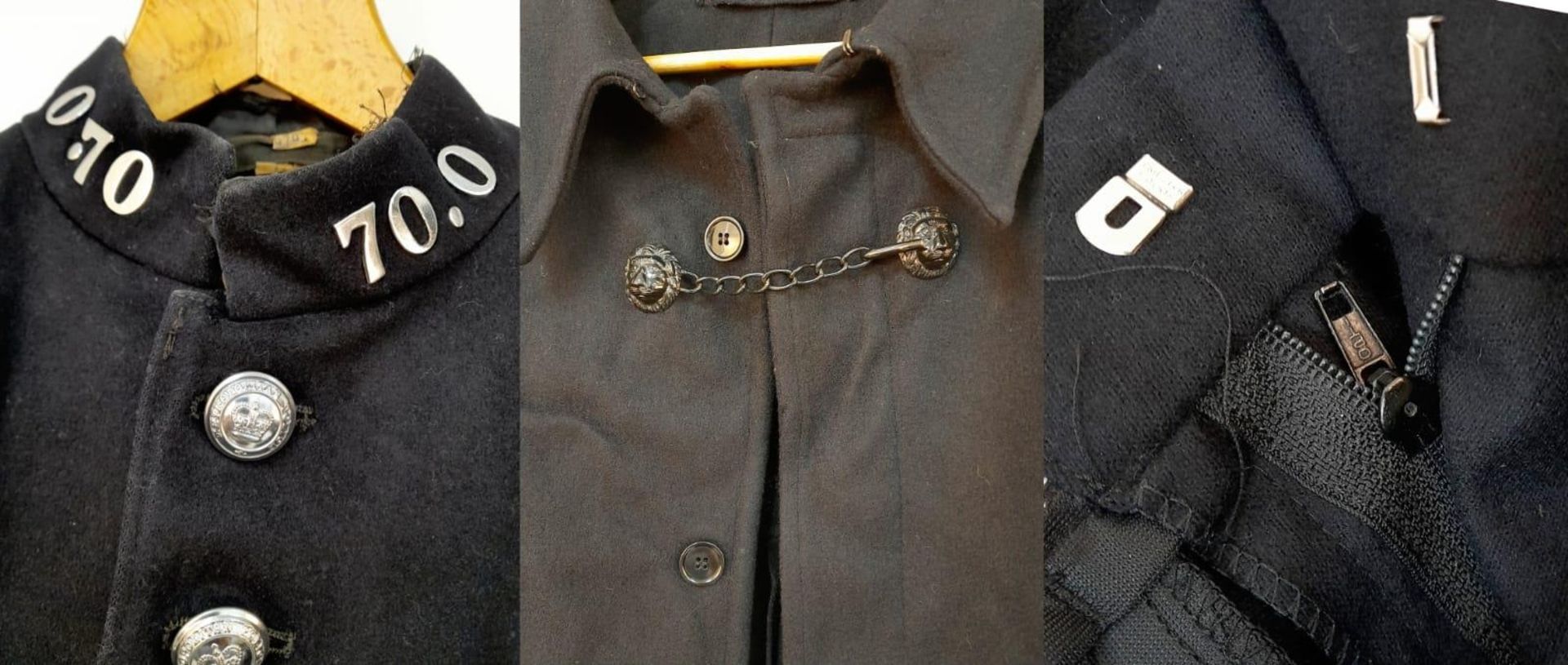 An Antique Victorian Police Officers (Sergeant) High Collar Tunic - With matching vintage trousers - Bild 4 aus 11