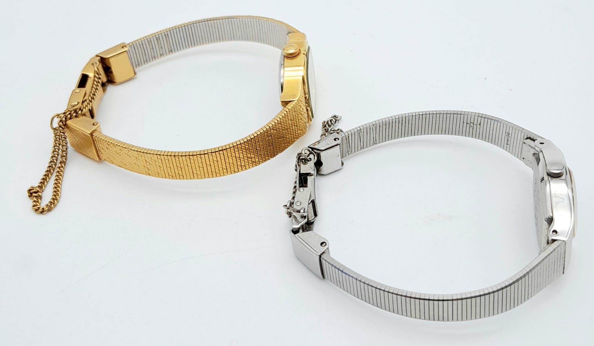 Two Ladies Dress/Cocktail Watches, Comprising 1) A Silver and Gold Tone Pulsar Quartz Watch (16mm - Image 4 of 11