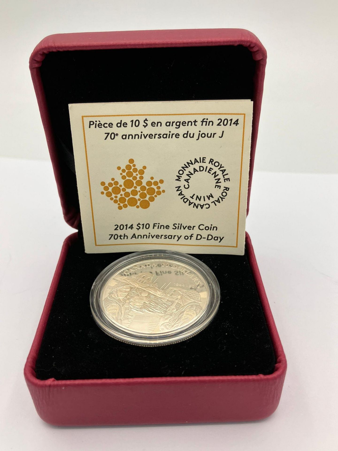 2014 CANADIAN D-DAY 10 DOLLAR COIN. Struck in PURE SILVER by the Royal Canadian Mint to - Bild 3 aus 7