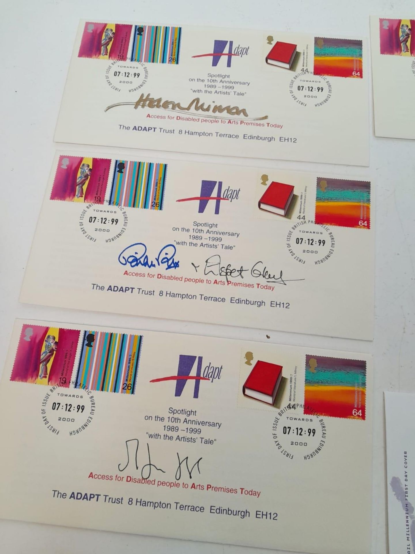 A Group of Eight Signed Commemorative Posted Covers for the Adapt Trust. Includes: Helen Mirren, - Image 2 of 10