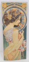A Vintage 1999 Dated Art Nouveau Design Plaster Relief Wall Plaque 28 x 12cm. Excellent Condition.