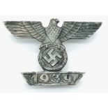 WW2 German 1939 Spange to the 1914 Iron Cross 2nd Class. Worn on the tunic ribbon if the