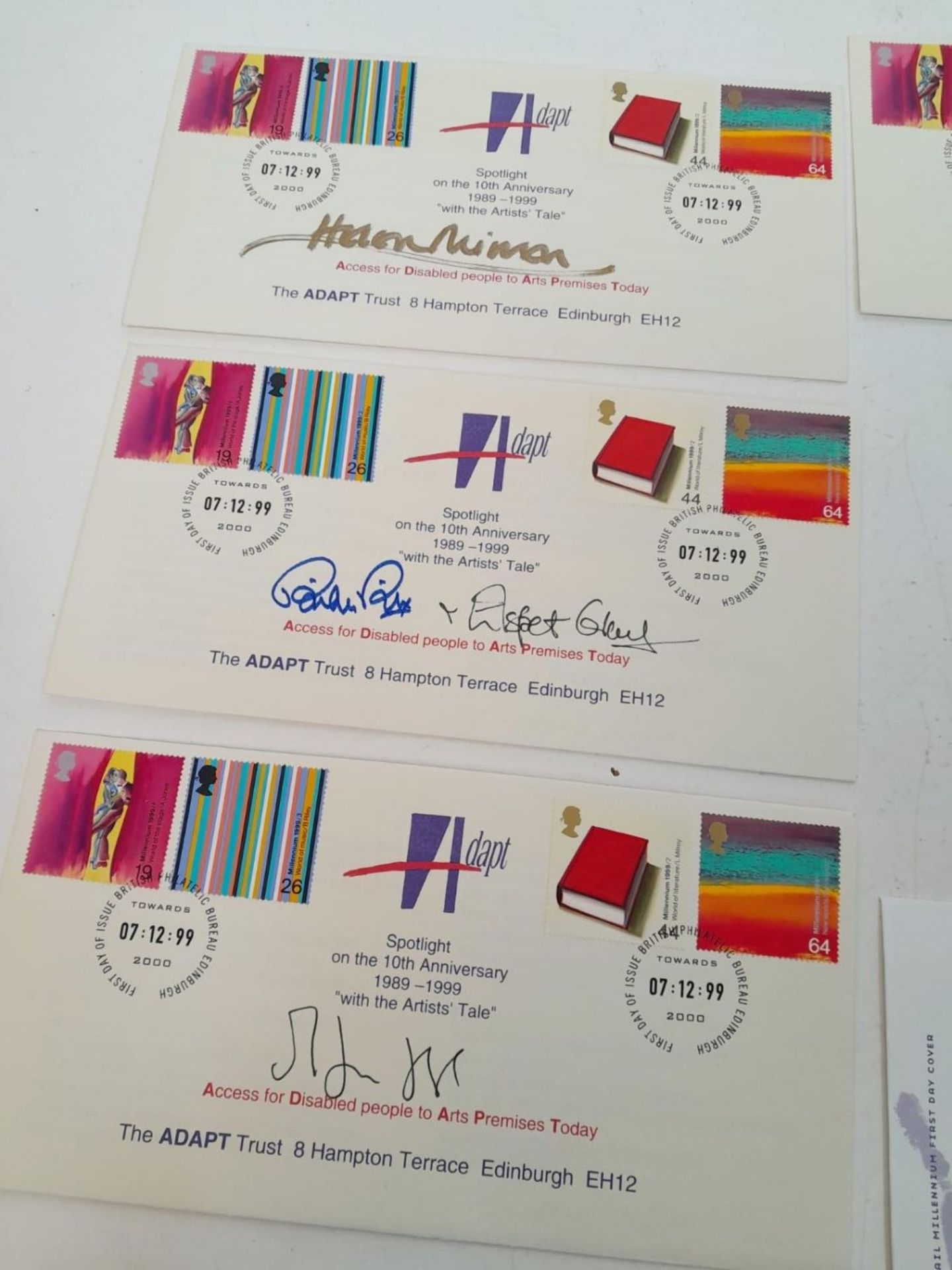 A Group of Eight Signed Commemorative Posted Covers for the Adapt Trust. Includes: Helen Mirren, - Image 5 of 10