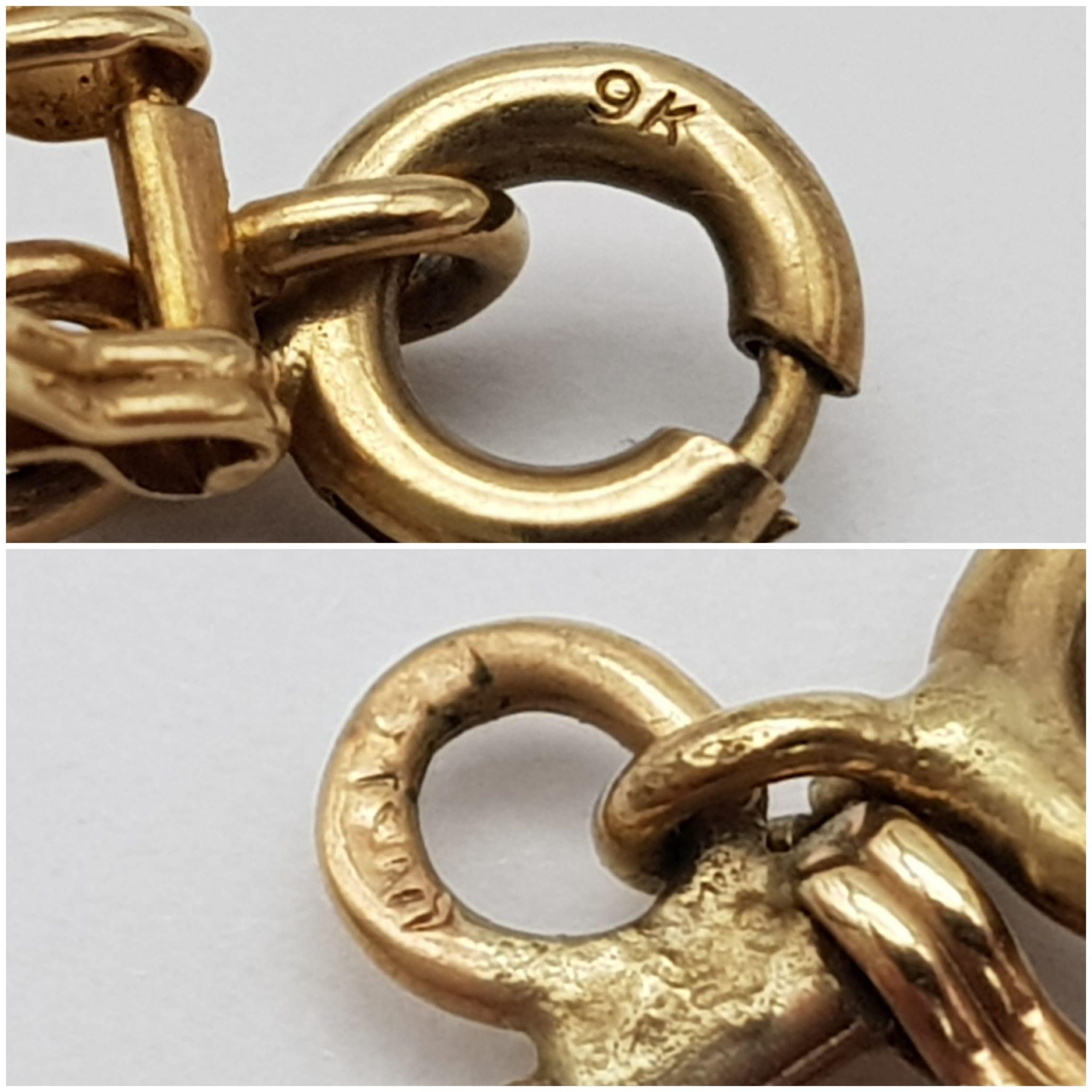 A 16cms SQUARE LINK BRACELET IN 9K GOLD . 5.8gms - Image 4 of 4