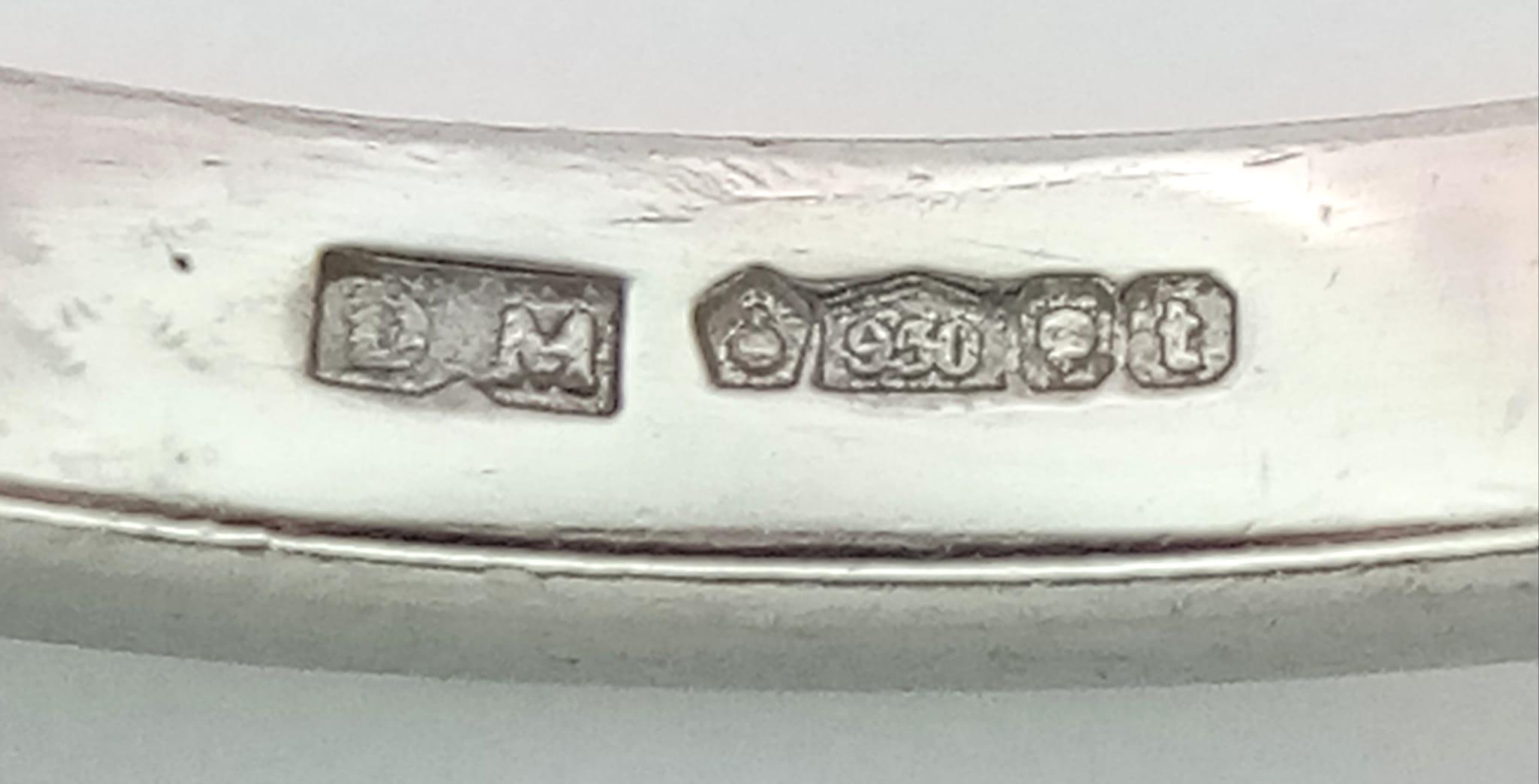 A PLATINUM DIAMOND HALF ETERNITY RING. 0.25CTW. 3.2G SIZE M - Image 4 of 4
