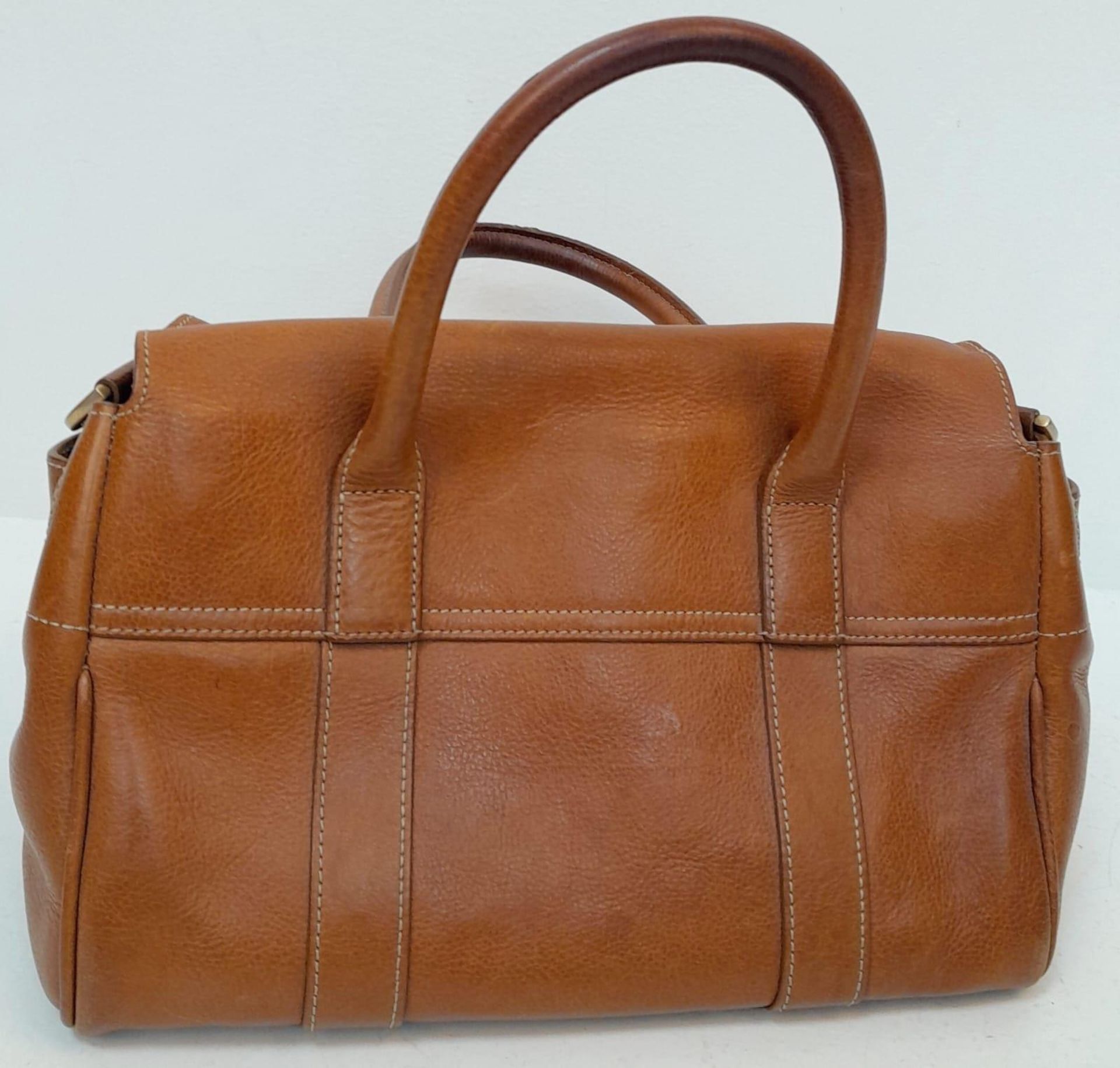 A Mulberry Small Bayswater Satchel. Oak coloured textured exterior with gold tone hardware. - Bild 5 aus 9