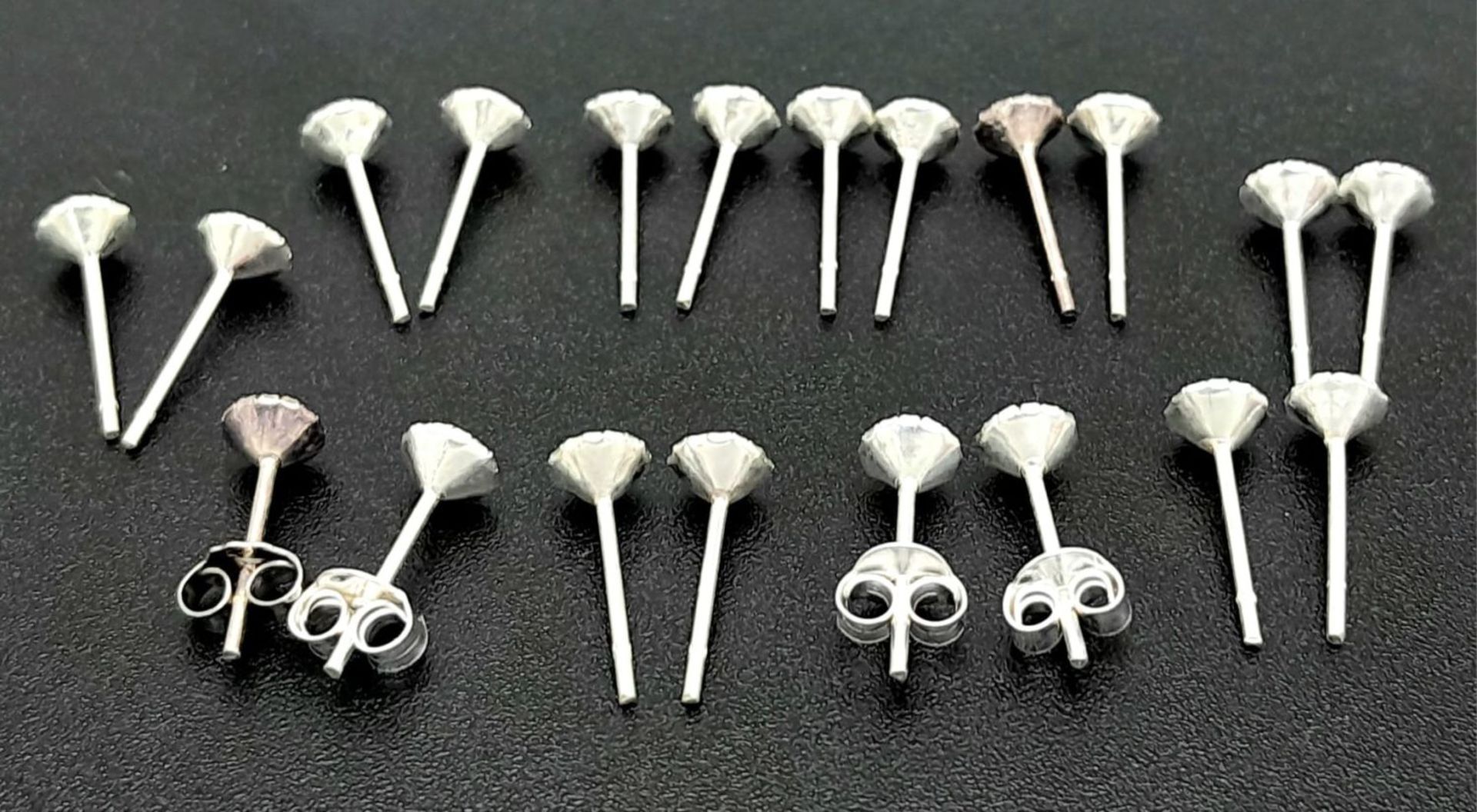 10 X PAIRS OF STERLING SILVER STONE SET STUD EARRINGS, VARIOUS VIBRANT COLOURS WITH 2 PAIRS OF - Bild 5 aus 10