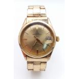 A Vintage Tudor Prince Oysterdate Gents Watch. Gold plated bracelet and case - 34mm. Gold tone