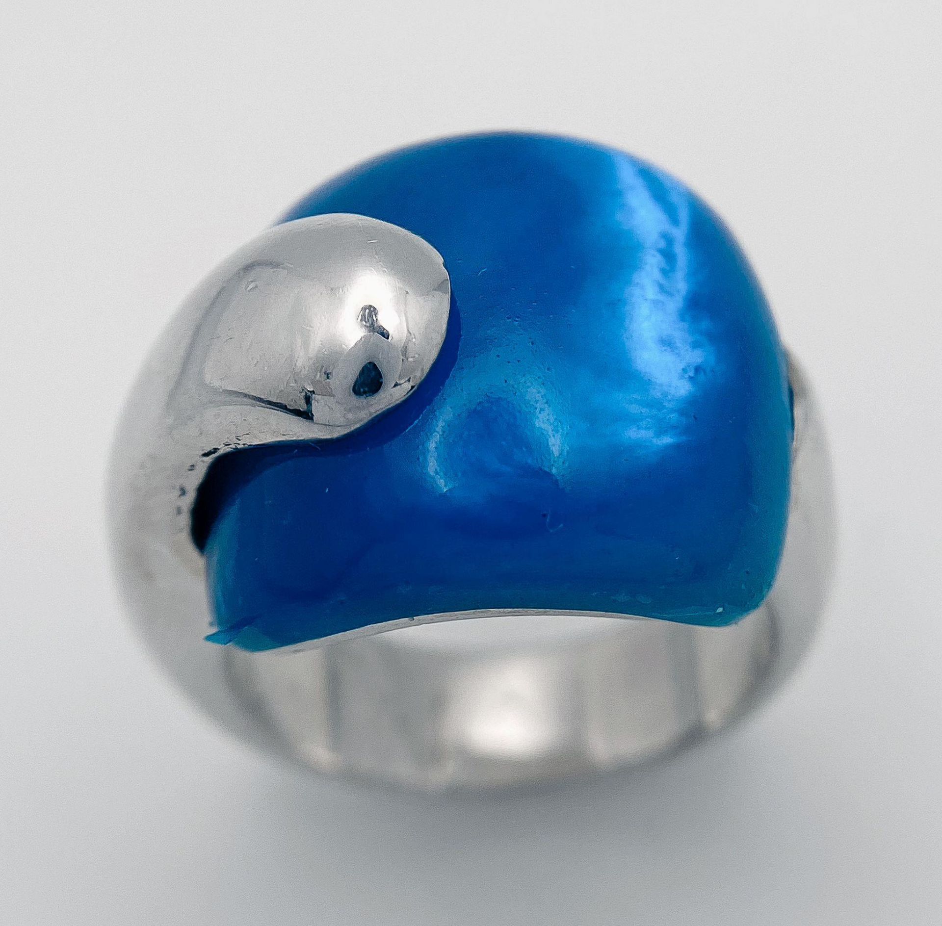 A Sterling Silver Fancy Stone Set Ring. Size P, 16.5g total weight. Ref: 8307 - Bild 3 aus 9