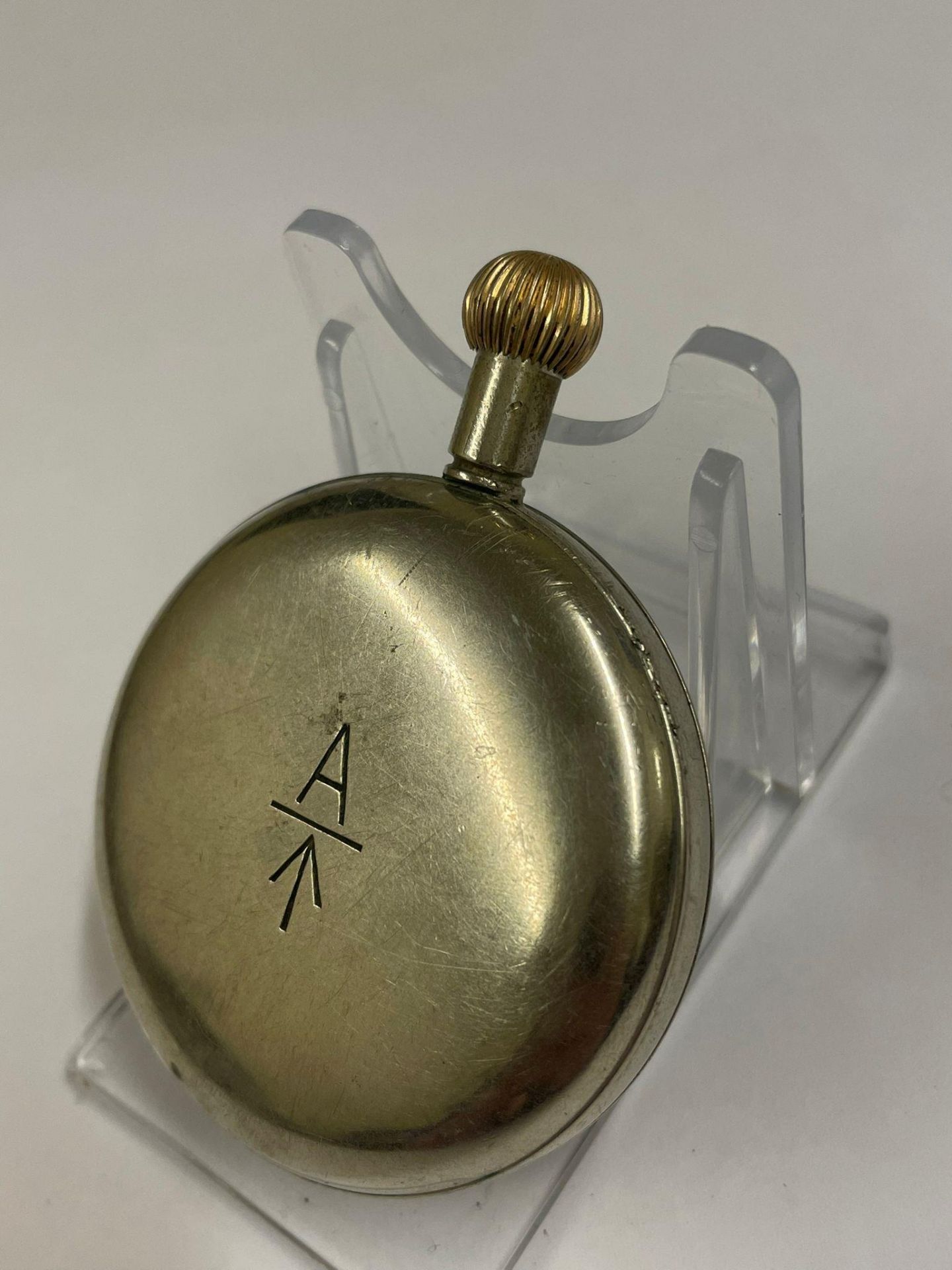 WW1 mark V cockpit pocket watch by Doxa , original Bowless long stem . Working . Signs of - Image 2 of 3