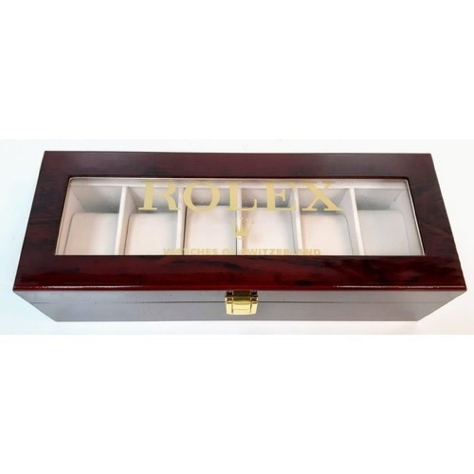 A Six Space Watch Case - Perfect for Rolex Watches or any other premium brand. Polished veneer - Image 2 of 4