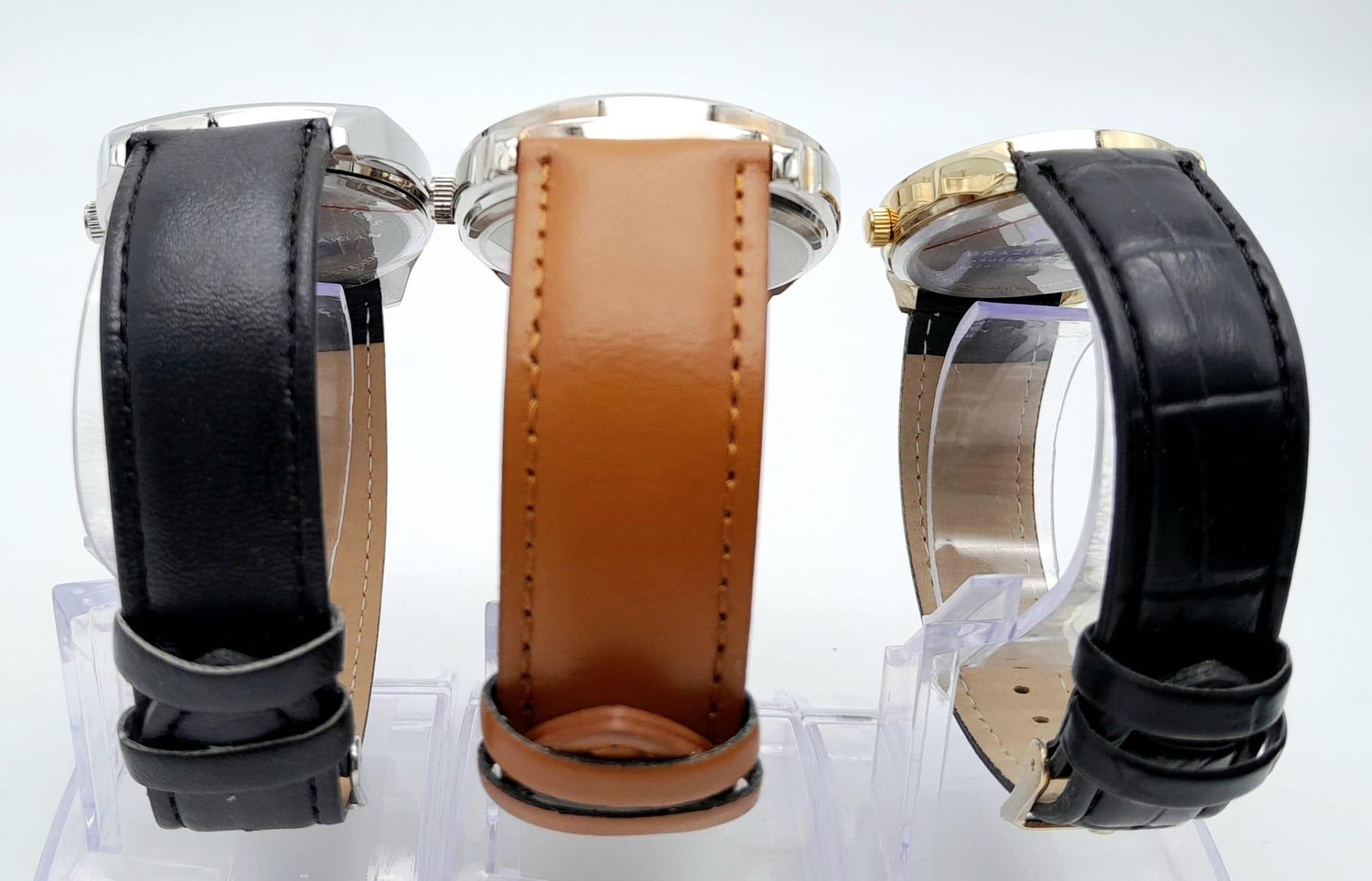 A Parcel of Three Leather Strapped, Military designed Homage Watches Comprising; 1) An Italian - Image 7 of 13