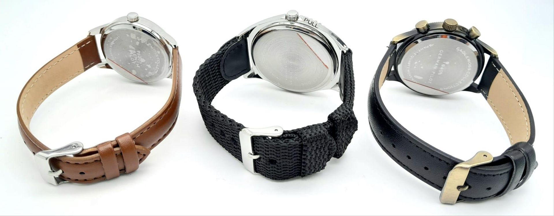 Three Unworn Military Homage Watches Comprising; 1) A 1970’s Design US Navy Diver Watch (45mm Case), - Bild 4 aus 5