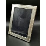 A Vintage 925 Sterling Silver Photo Frame. 22cm x 18cm. Full UK hallmarks.