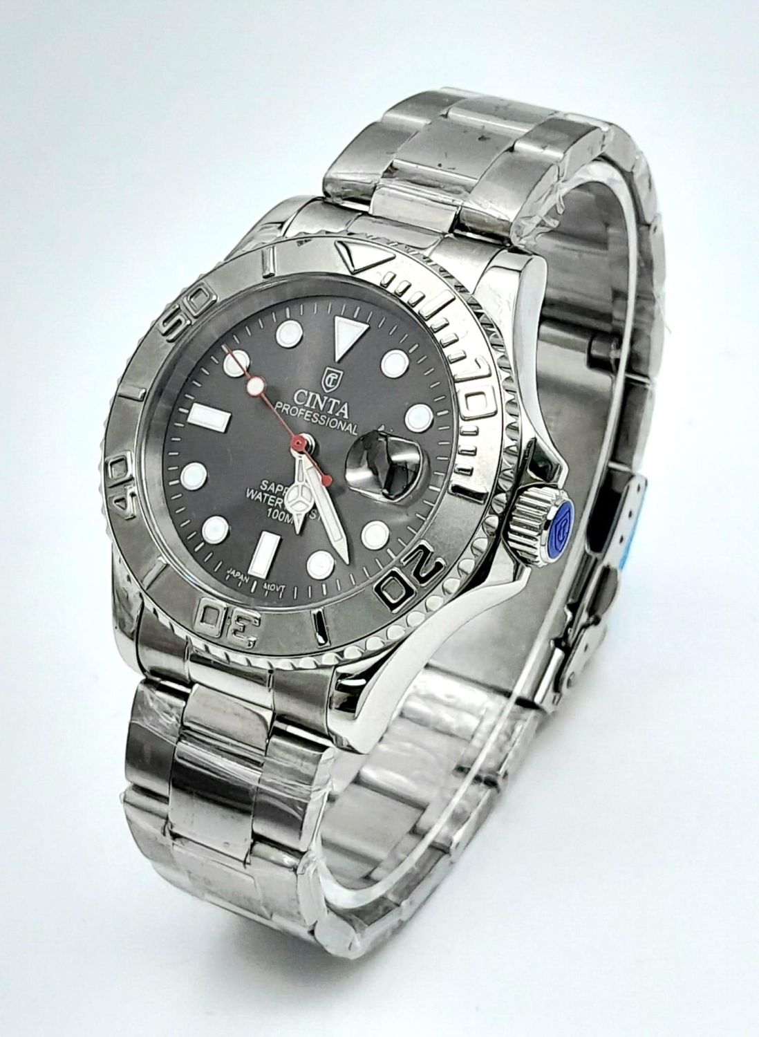 A stainless steel CINTA - PROFESSIONAL Diver's style watch, case 41 mm, calibrated bezel, grey - Image 3 of 14