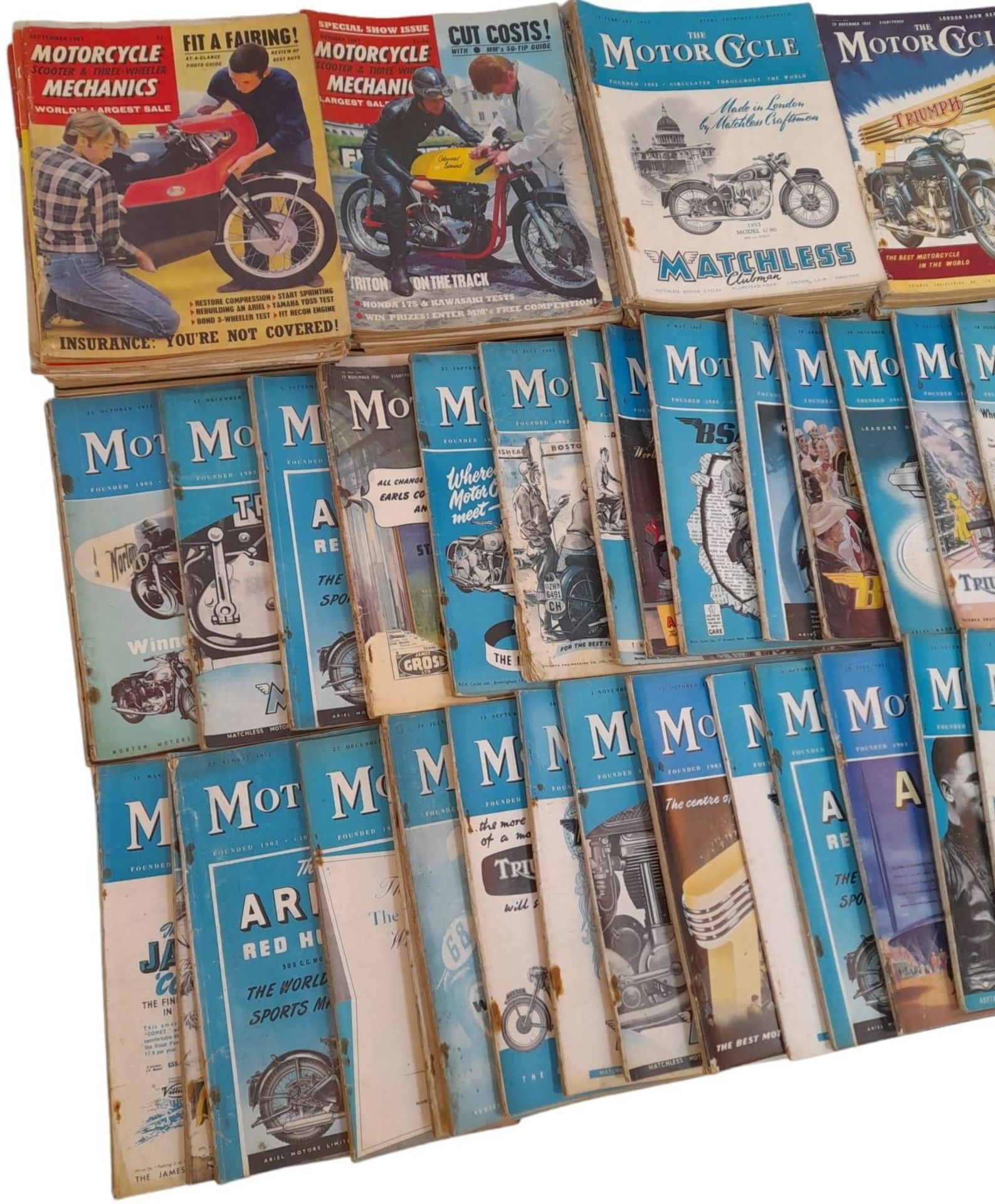 A Collection of Over 50 Vintage Motorcycle Magazines. - Bild 7 aus 10