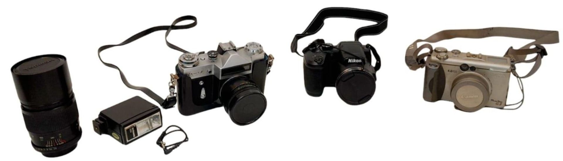 A Selection of Vintage 35mm and Digital Cameras - Please see photos for finer details. A/F. - Image 3 of 14