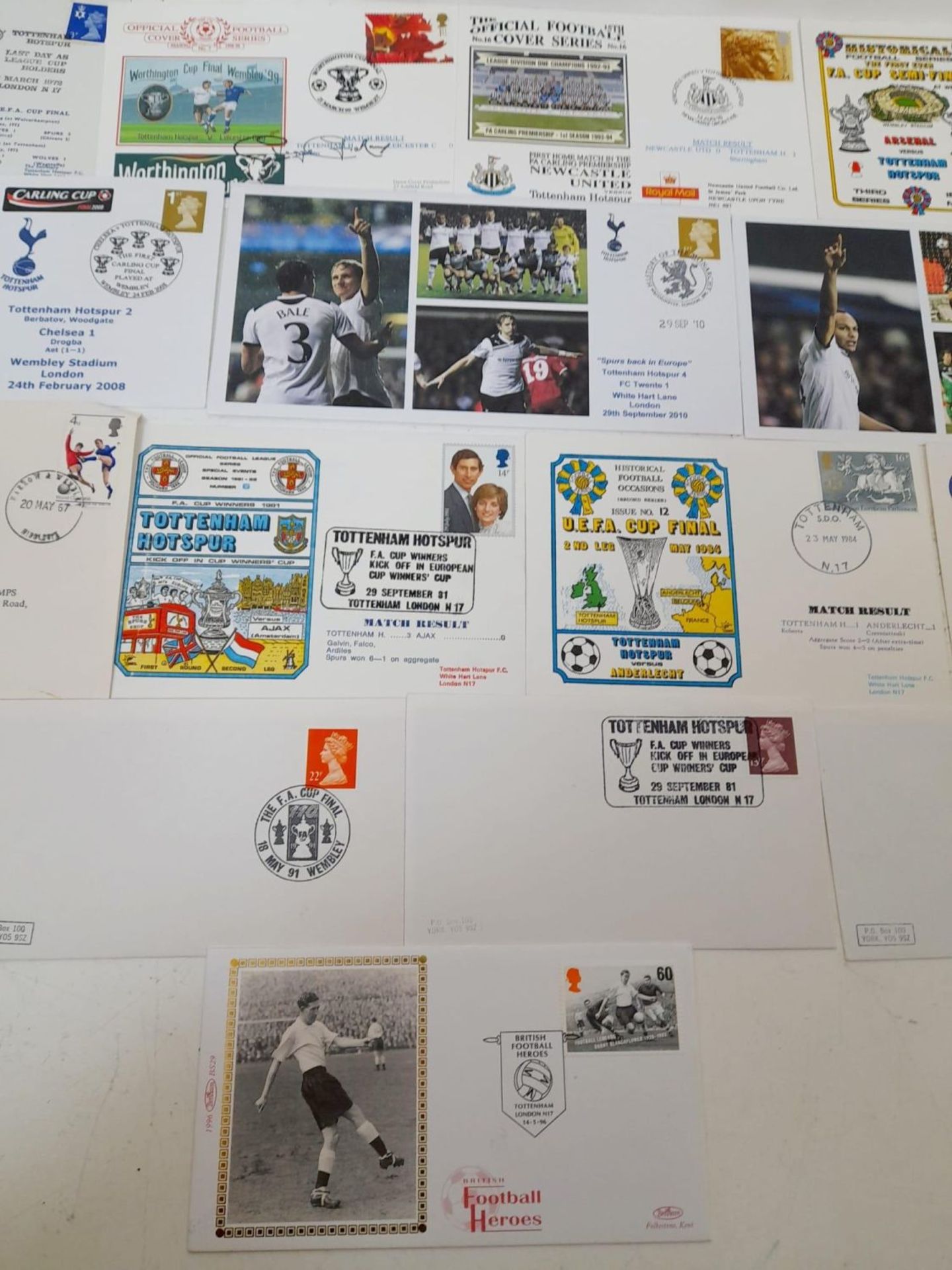 17 First Day Covers from 1967 Onwards Highlighting Major Tottenham Football Events. - Bild 7 aus 10