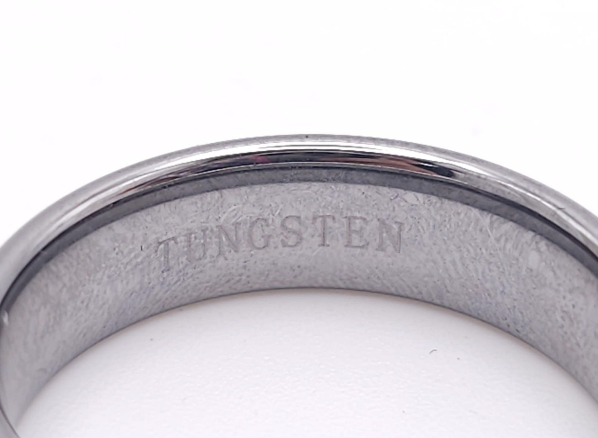 A Tungsten Band Ring. 6mm width, Size Q. 10.5g - Image 4 of 4