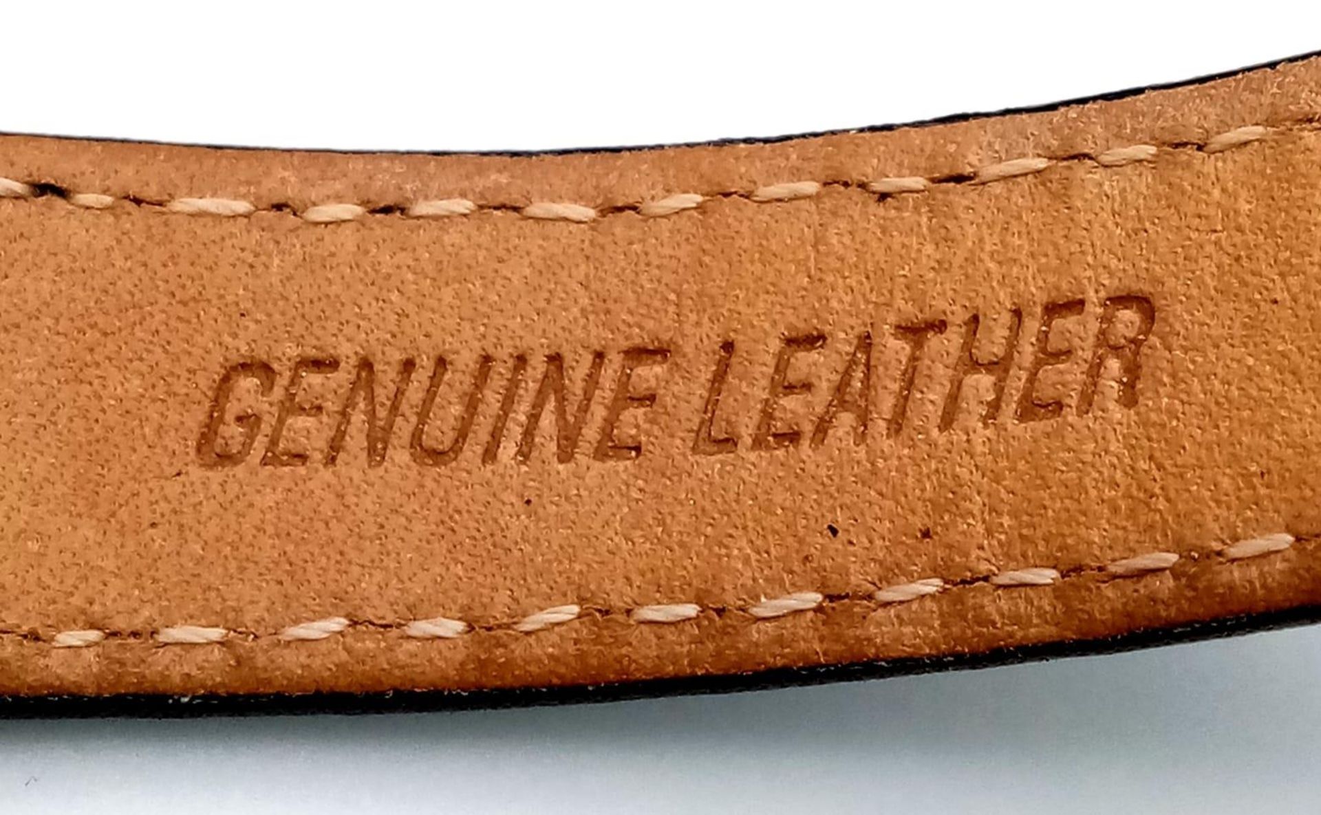 A Ladies Royal London Quartz Watch. Black leather strap. Stainless steel case - 25mm. White dial - Bild 5 aus 7