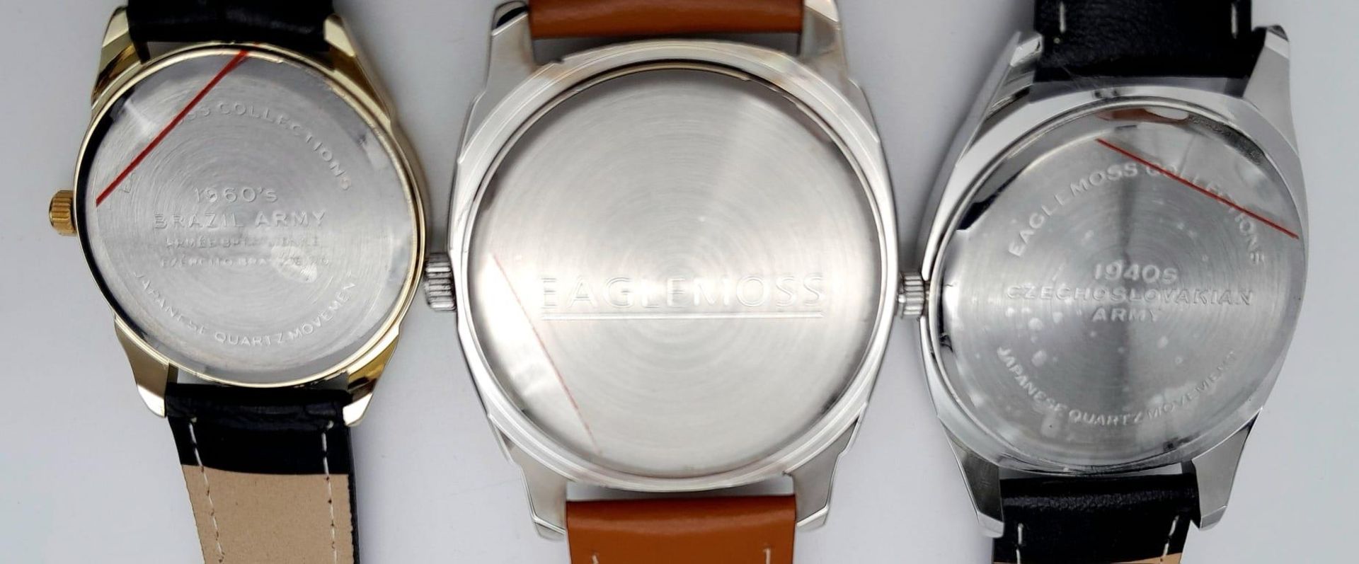 A Parcel of Three Leather Strapped, Military designed Homage Watches Comprising; 1) An Italian - Image 8 of 13