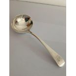 Antique GEORGE III SILVER LADLE. Clear hallmark for George Smith, London 1806. Exceptional