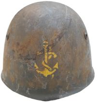 WW2 Italian Marines M33 Helmet with liner. And chin strap