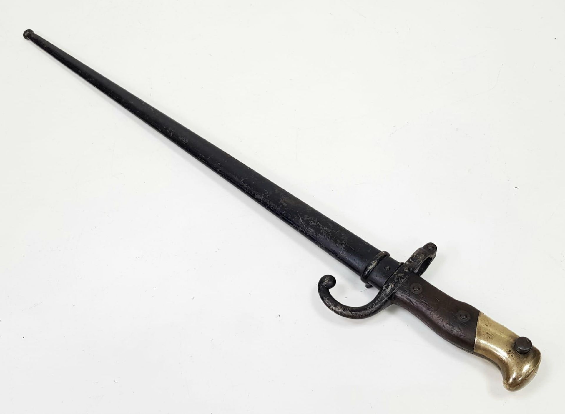 An 1873 French Bayonet. S and M Makers Mark. French inscription engraved to top of blade. Release - Image 11 of 11