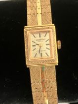 Ladies Vintage Winegartens Wristwatch. Heavily GOLD PLATED (20 microns). Square, face model.