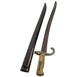 WW1 French 1866 Model Chassepot Sword Bayonet.