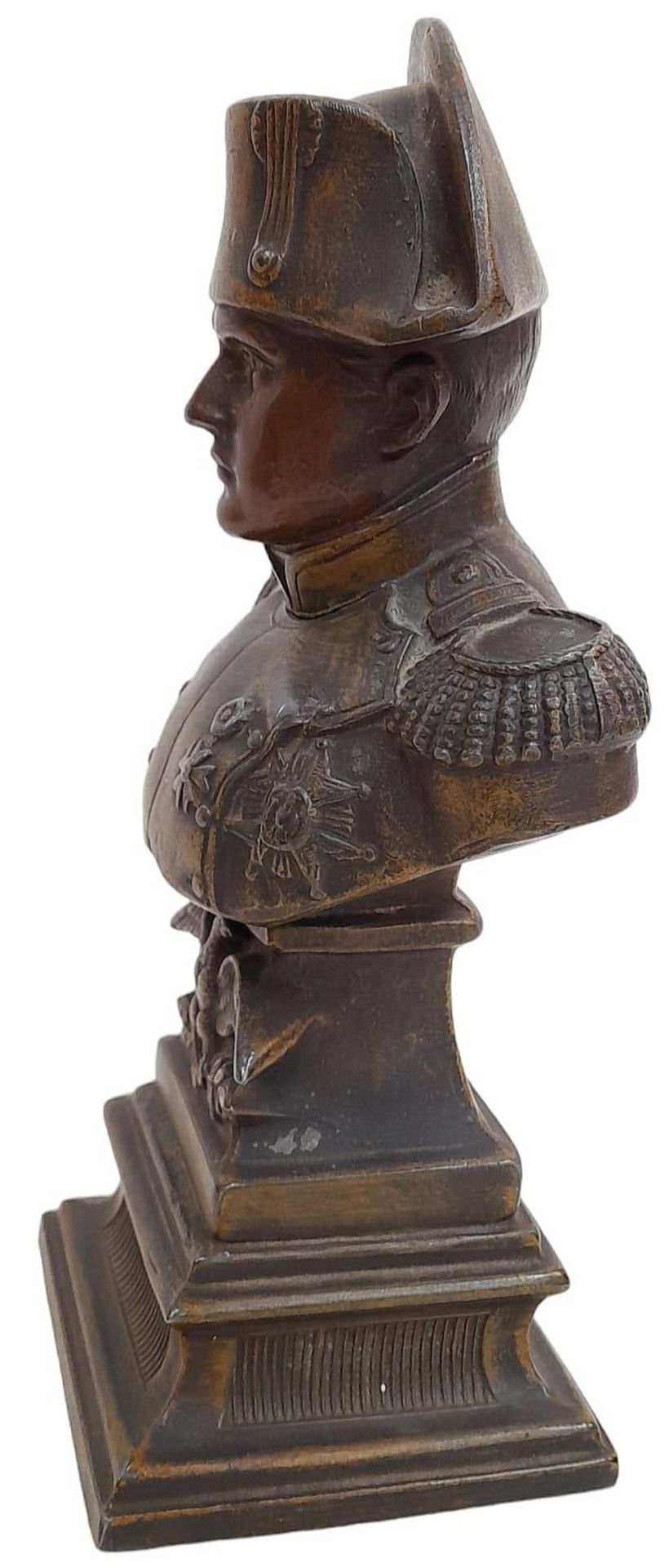 A Vintage or Older Cast Bronze Bust of Napoleon. 22cm Tall. Excellent Condition. - Image 5 of 9