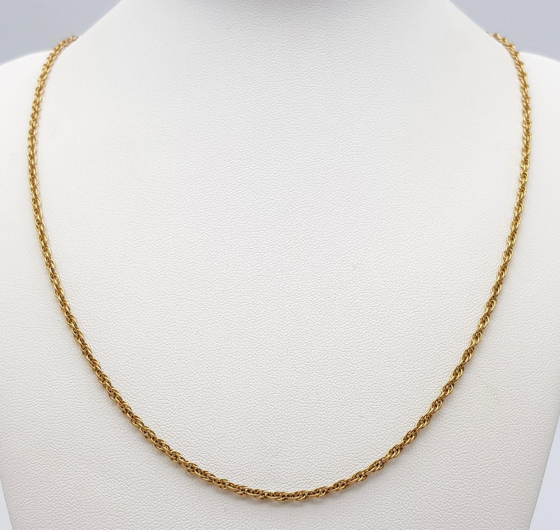 An Italian 9K Yellow Gold Intricate Link Necklace. 50cm. 5.95g weight. - Image 5 of 9