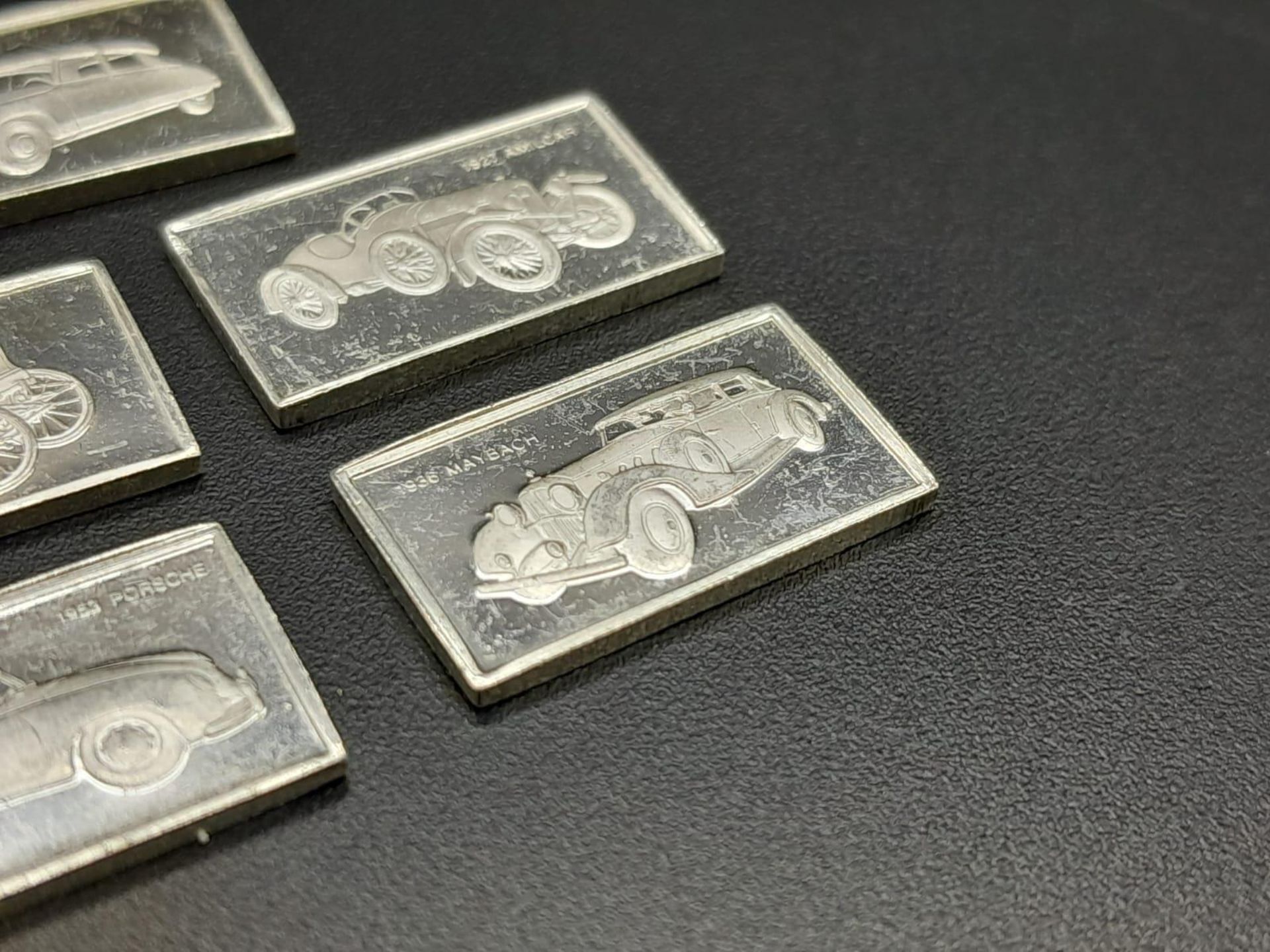 A Selection of 8 Sterling Silver European Car Manufacturer Plaques - Citreon, Mayback, Hispano- - Bild 16 aus 26