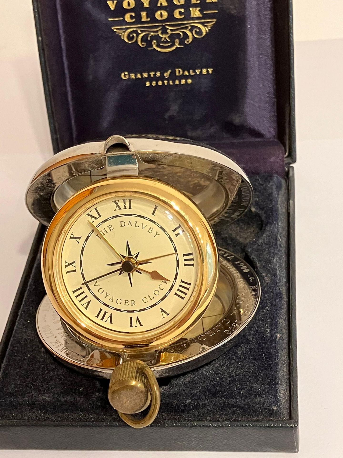 Vintage Grants of Dalvey VOYAGER CLOCK. Complete with original box and instruction Booklet. Quartz