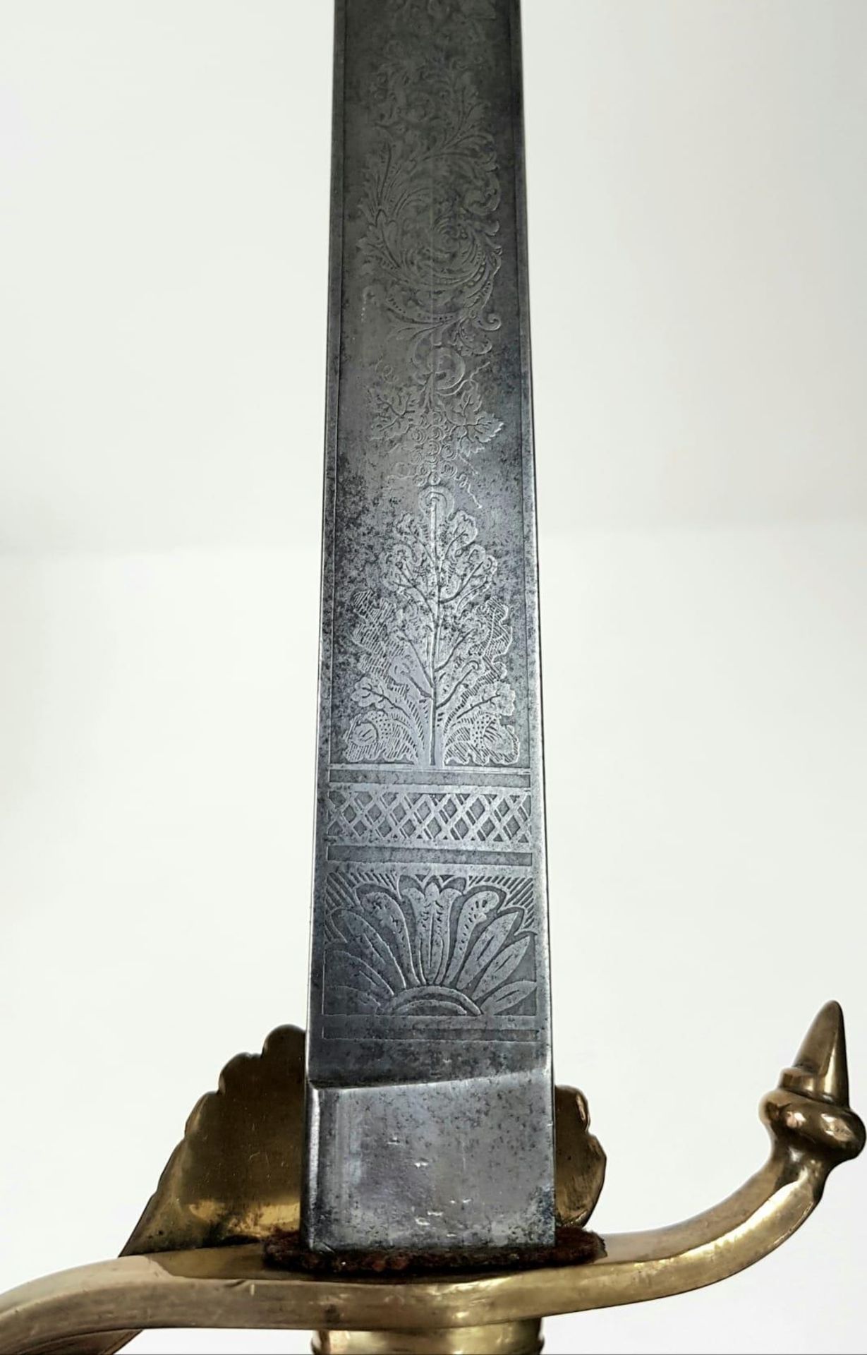 A 19th Century Decorative German Hunting Sword with Blade Etched with Hunting Scenes. Bone hilt with - Bild 6 aus 13