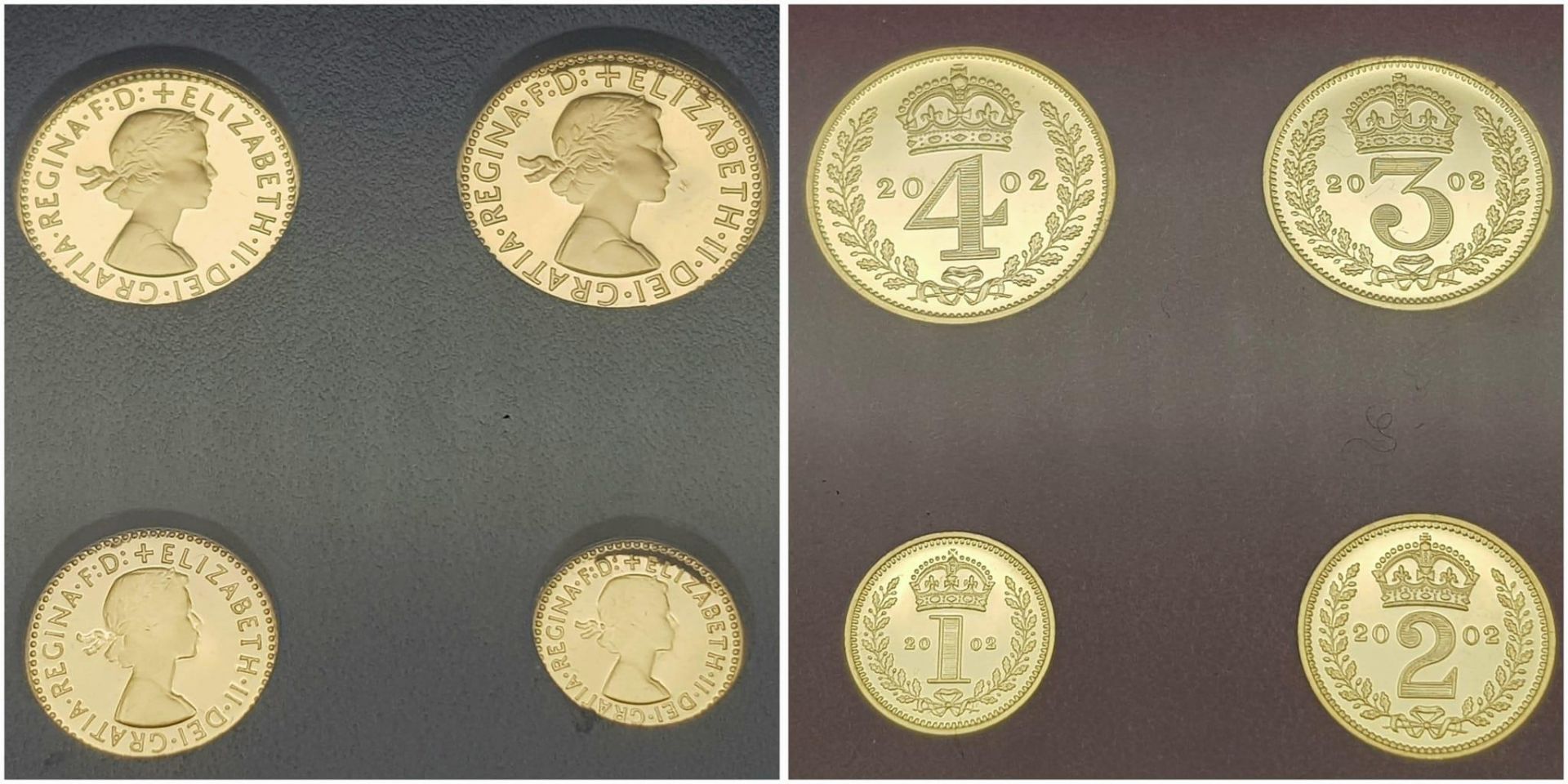 A Breathtaking Limited Edition 2002 Golden Jubilee 22K Gold Proof Coin Set. This set contains a - Image 13 of 21