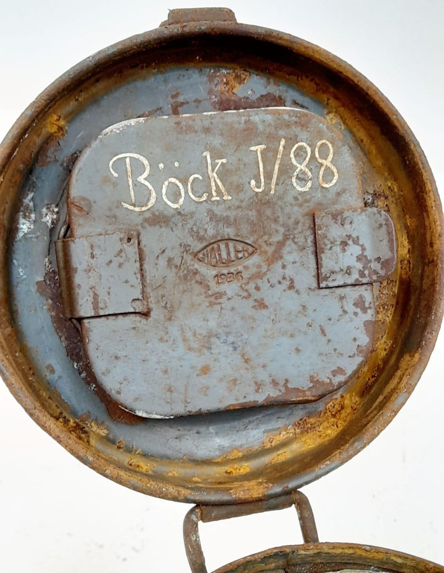 Spanish Civil War Period German Condor Legion Gas Mas Canister. Name and unit number inside. - Image 4 of 5