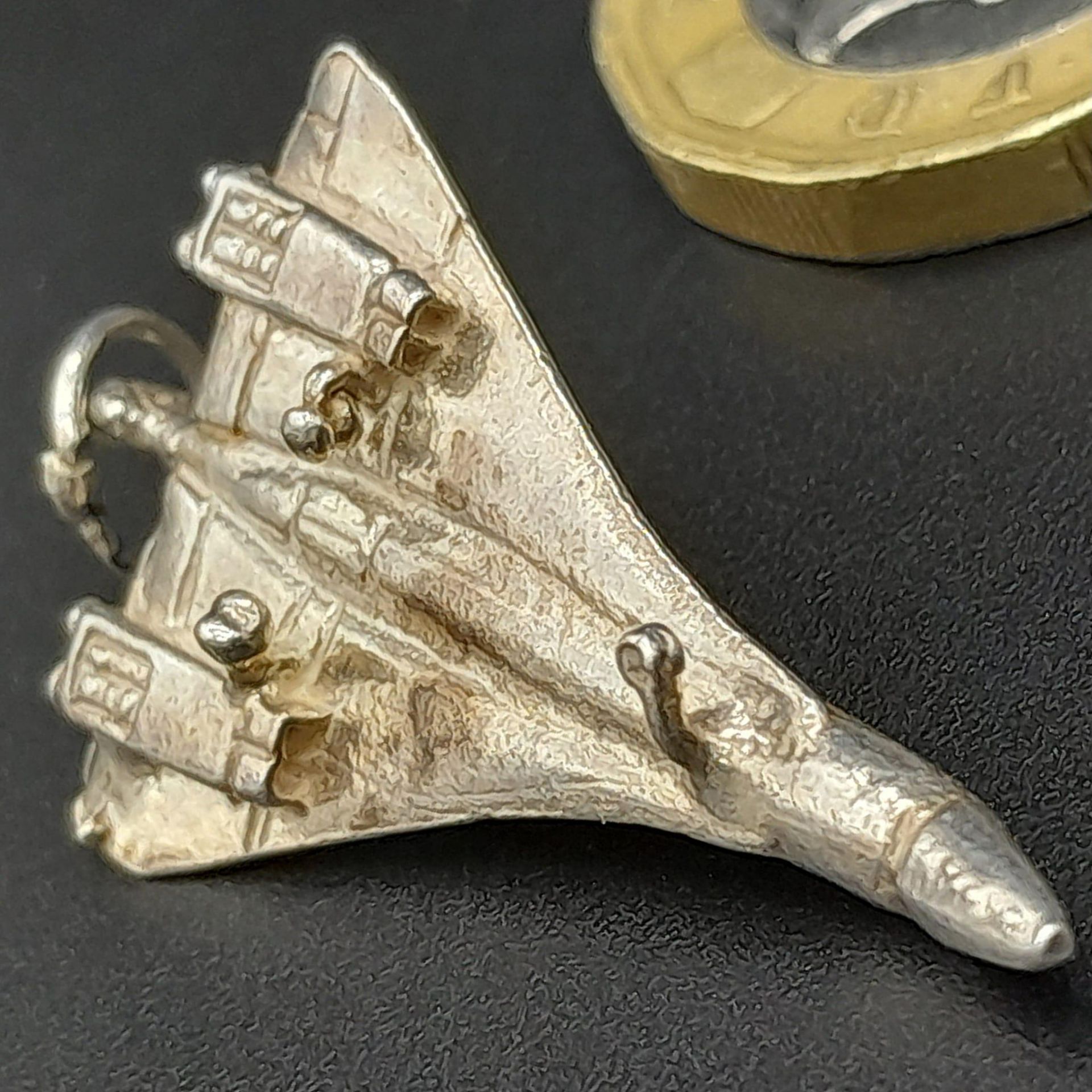 A Sterling Silver Concorde Charm. 4cm length, 4.2g weight. Ref: SC 7092 - Image 5 of 5