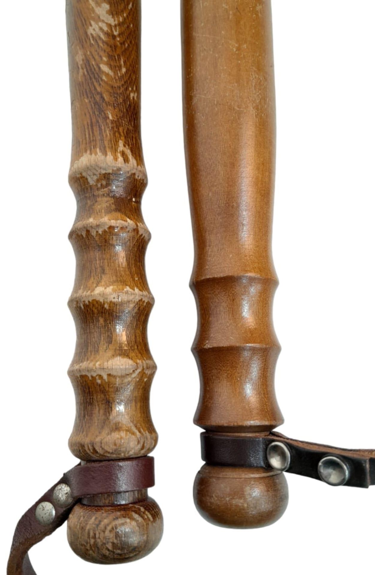 Two Vintage Wooden Police Truncheons - His and Hers. - Image 4 of 4